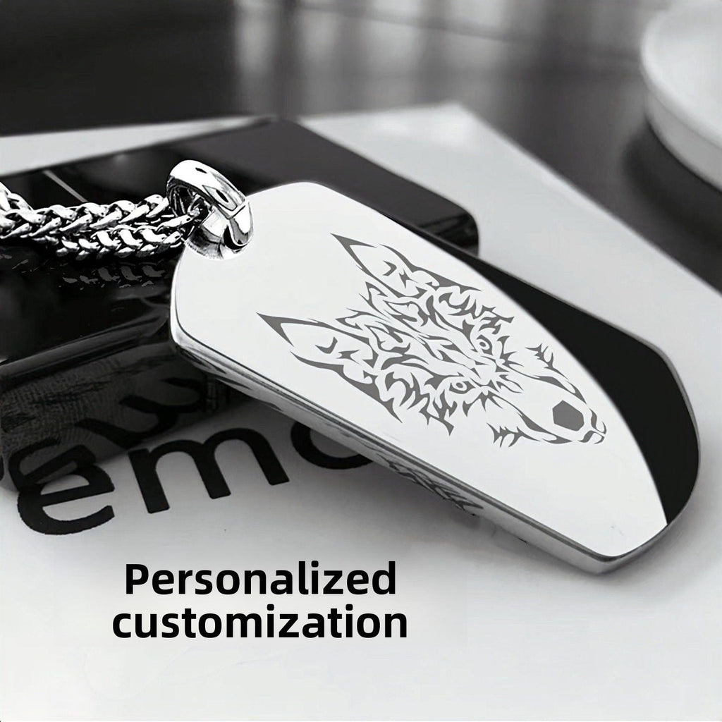 Custom Necklace Female Pendant Dog Tag Personalized Stainless Steel Ladies Birthday Gift