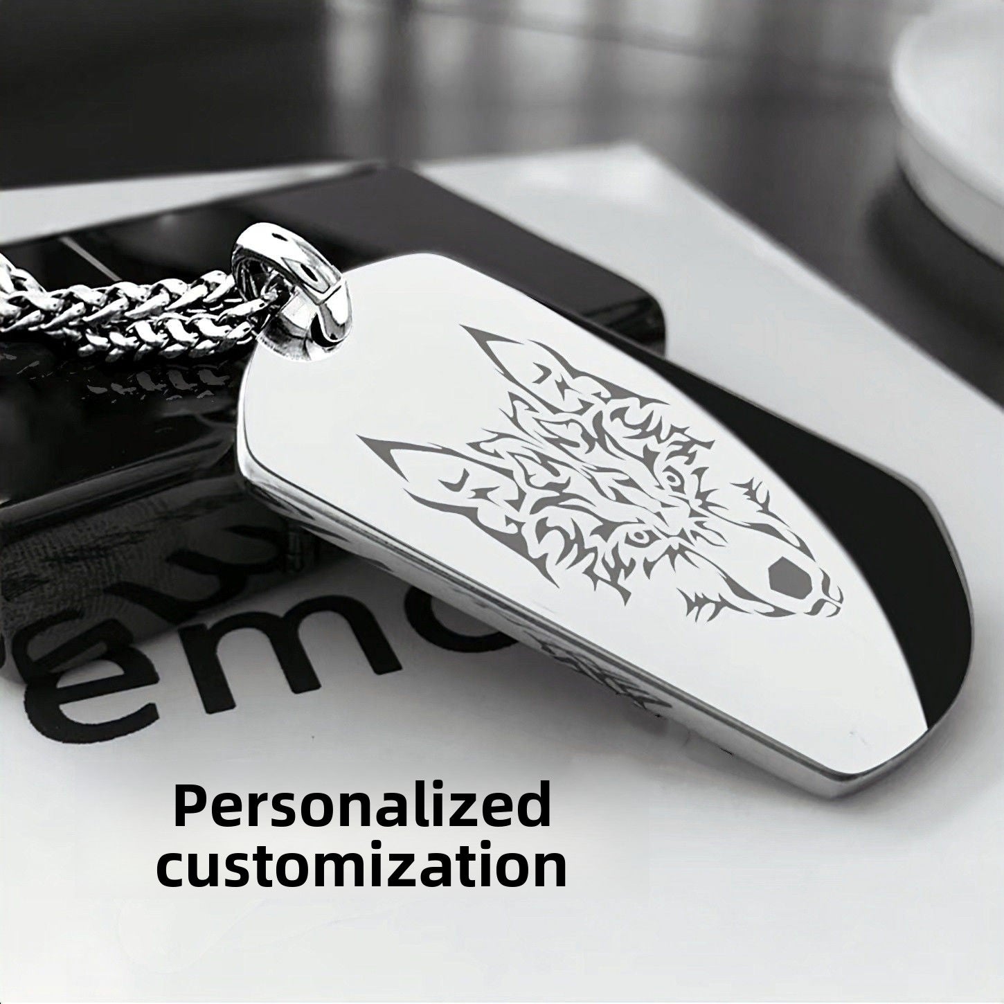 Custom Necklace Female Pendant Dog Tag Personalized Stainless Steel Ladies Birthday Gift