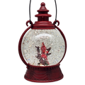 Cardinal Lighted Spinning Water Globe - On Sticks