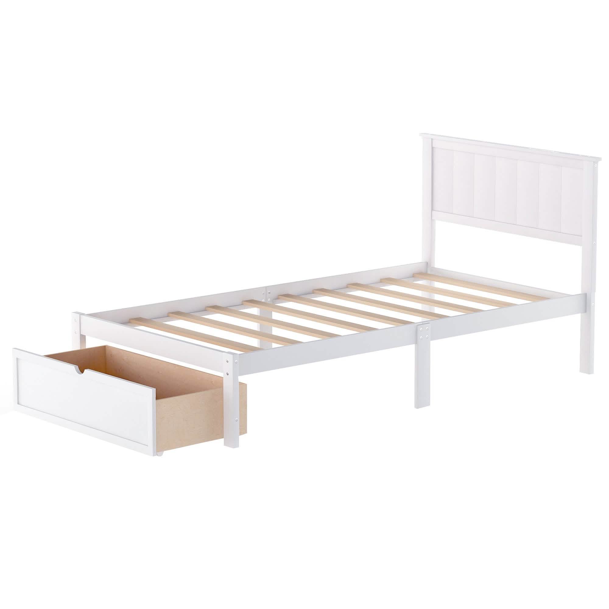 Twin Size Platform Bed with Storage