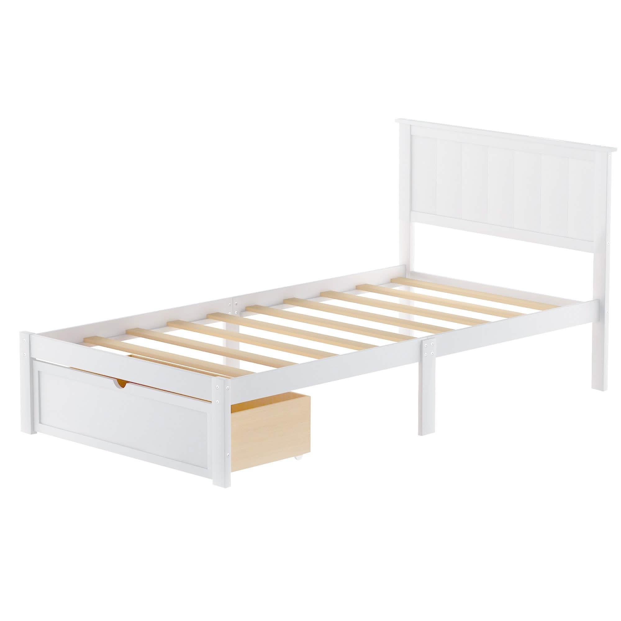 Twin Size Platform Bed with Storage
