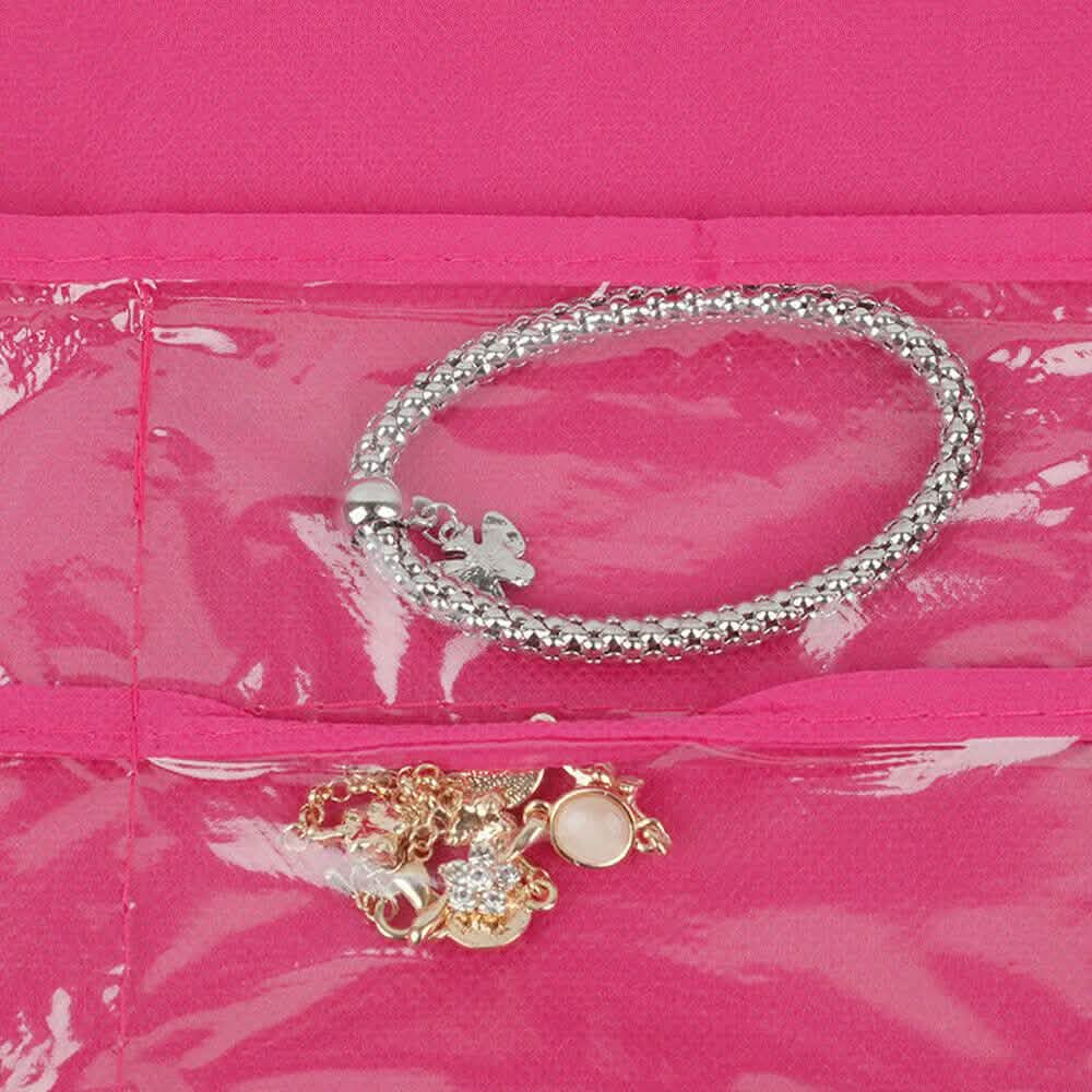 Two Sided Jewelry Organizer - Color: Pink