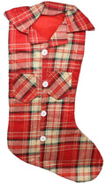 Plaid Lumberjack Shirt Stocking - Muted Red