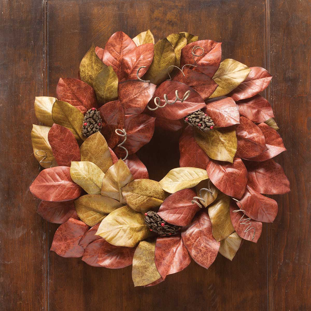 Burnished Magnolia Leaf Decor - 35" Bough