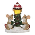 Lighted Mouse Choir Figurine