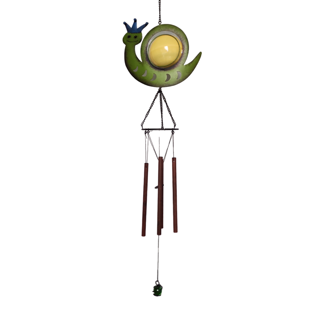 Solar LED Lighted Wind Chime - Snail