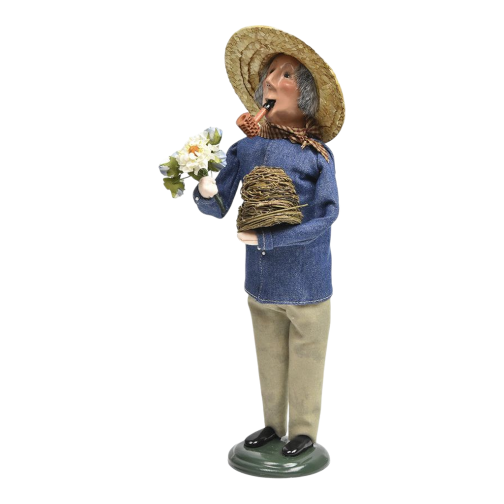 Gardening Man with Pipe