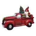Whimsical Gnome's Lighted Truck Figurine