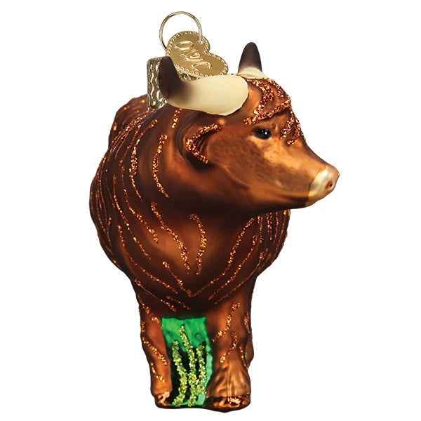Highland Cow Glass Ornament