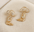 Hollow Cowboy Boot & Hat Earrings