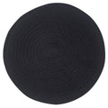 Essex Round Braided Placemat - Black