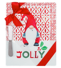 Gnome Glass Cutting Board with Spreader