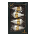 Krebs Value Glass Ornament 4 pack - Silver & Gold Drops