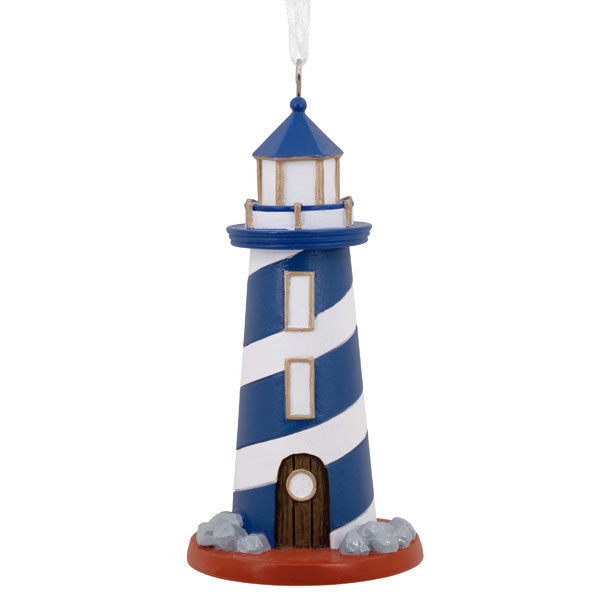 Blue Lighthouse Ornament