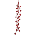 Red and White Glitter Foil Ball Garland