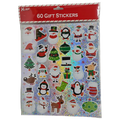 60 Count Peel and Stick Gift Tags -  Santa / Elf Hat / Snowman