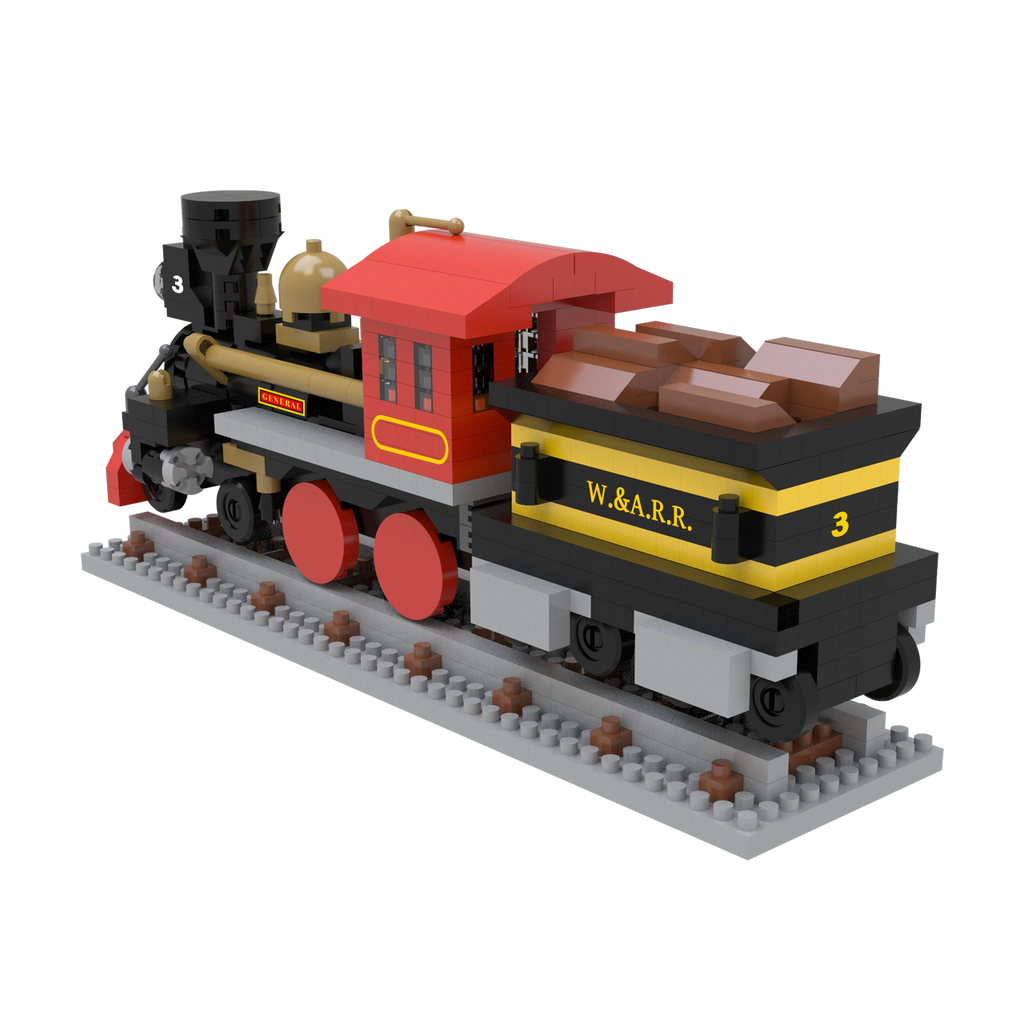 Mini Building Blocks - 4-4-0 Steam Locomotive
