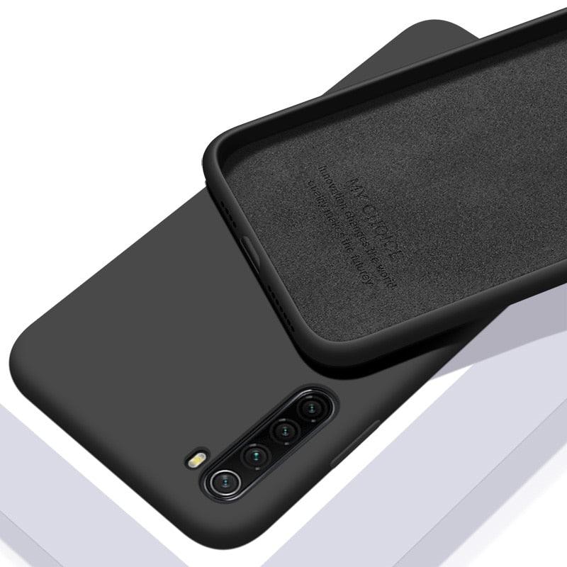 Ultra Thin Flexible Gel Protective Cover Soft Slim Solid Color Case Liquid Silicone Case For Xiaomi Redmi 9T Case For Mi 9 10 Redmi Note 9 9S 8 Pro Cover For Xiaomi Mi Note 10 Protective Bumper
