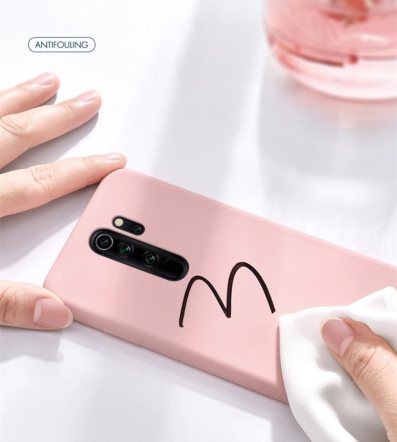 Ultra Thin Flexible Gel Protective Cover Soft Slim Solid Color Case Liquid Silicone Case For Xiaomi Redmi 9T Case For Mi 9 10 Redmi Note 9 9S 8 Pro Cover For Xiaomi Mi Note 10 Protective Bumper