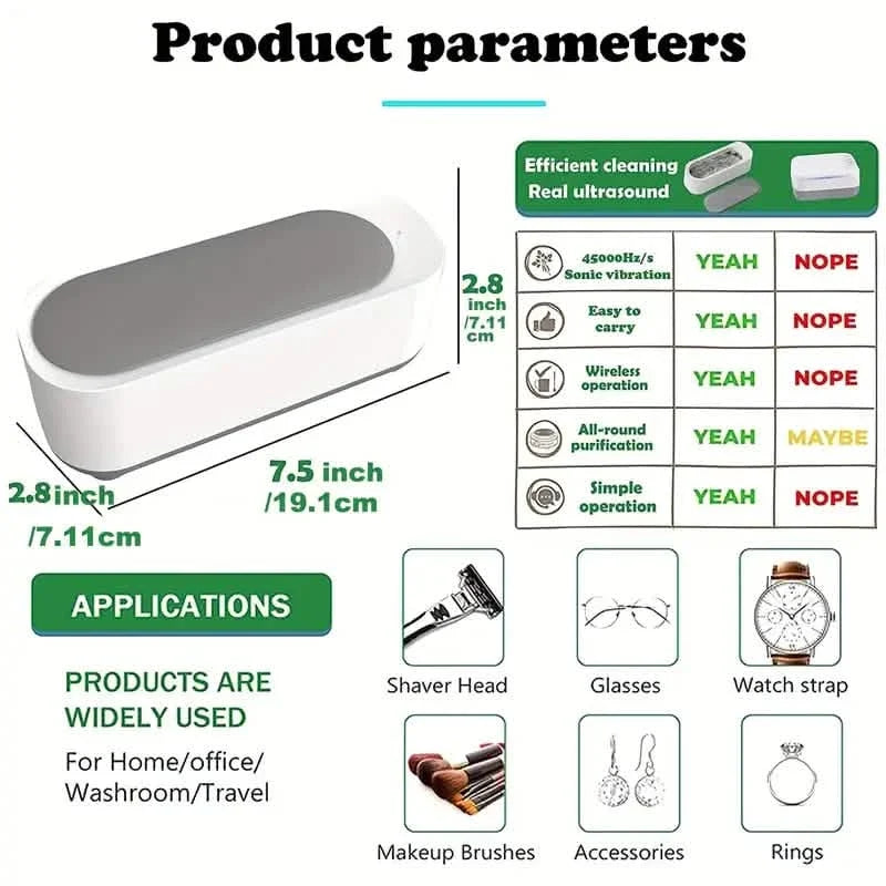 Ultrasonic Jewelry Cleaner Portable