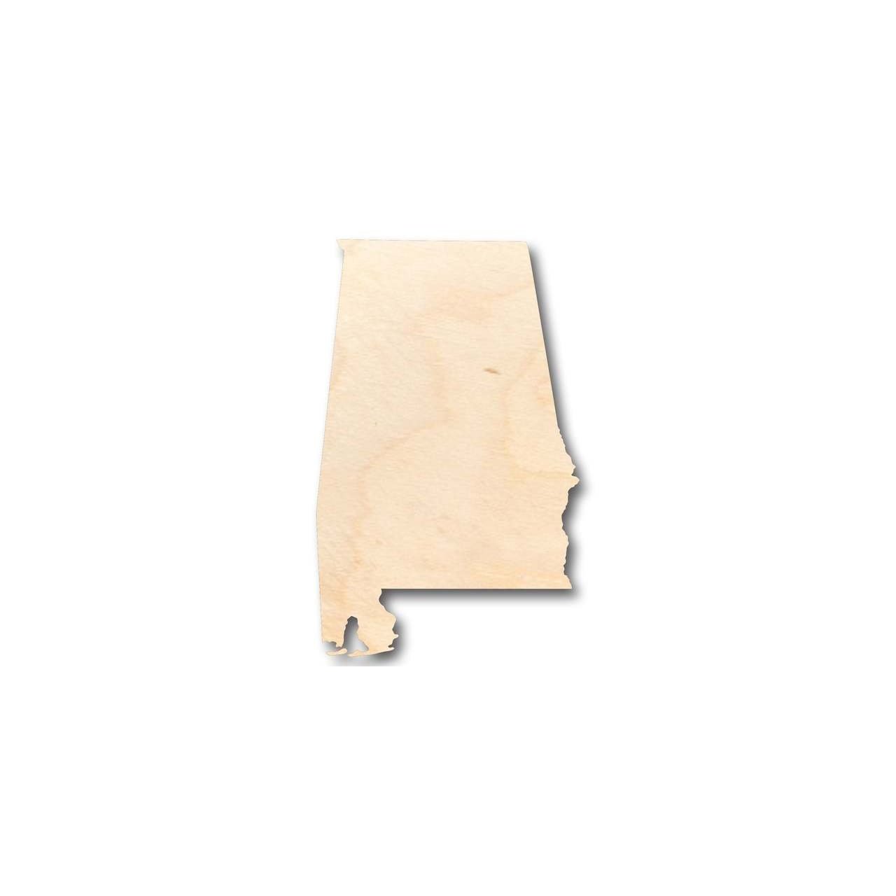 Unfinished Wood Alabama Shape - State - Craft - up to 46" DIY
