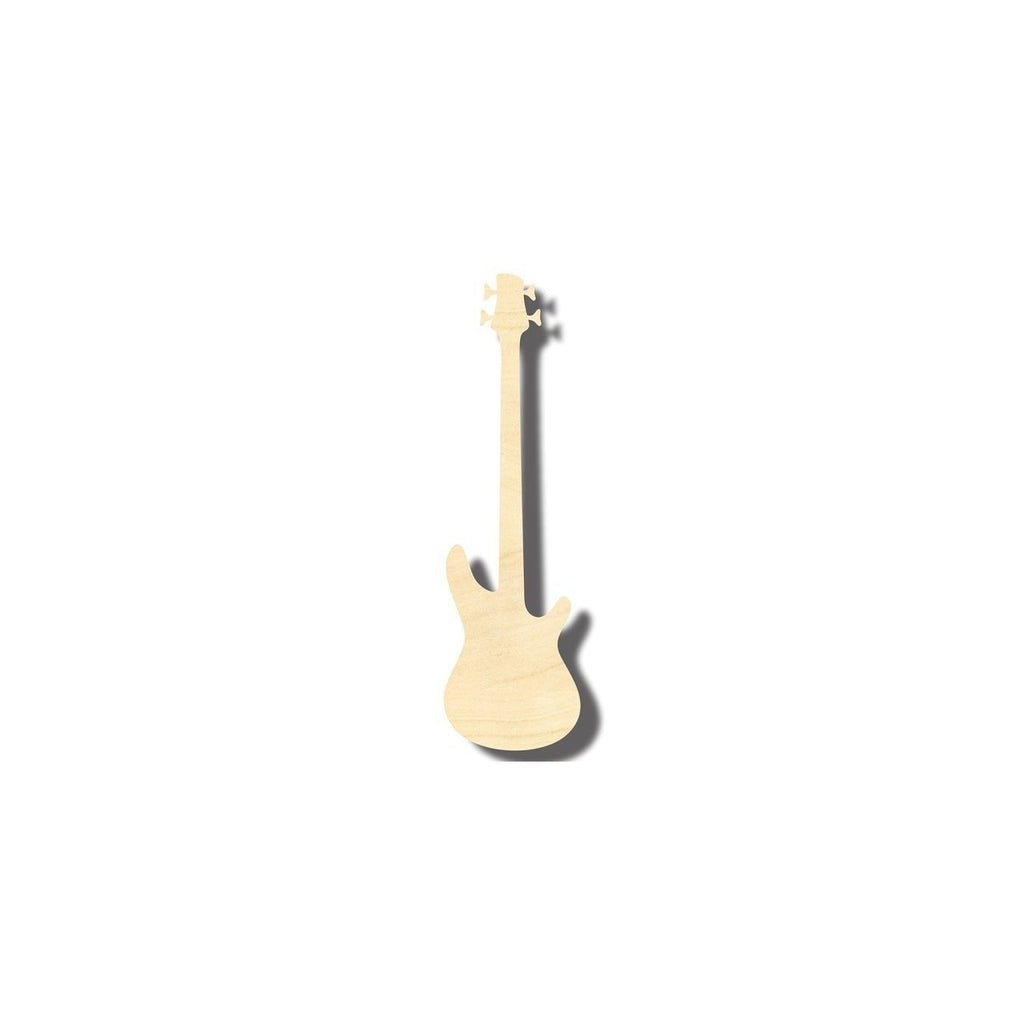 Unfinished Wood Bass Guitar Shape - Craft - Music - up to 46" DIY