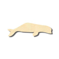 Unfinished Wood Beluga Whale Shape - Ocean - Craft - up to 46" DIY