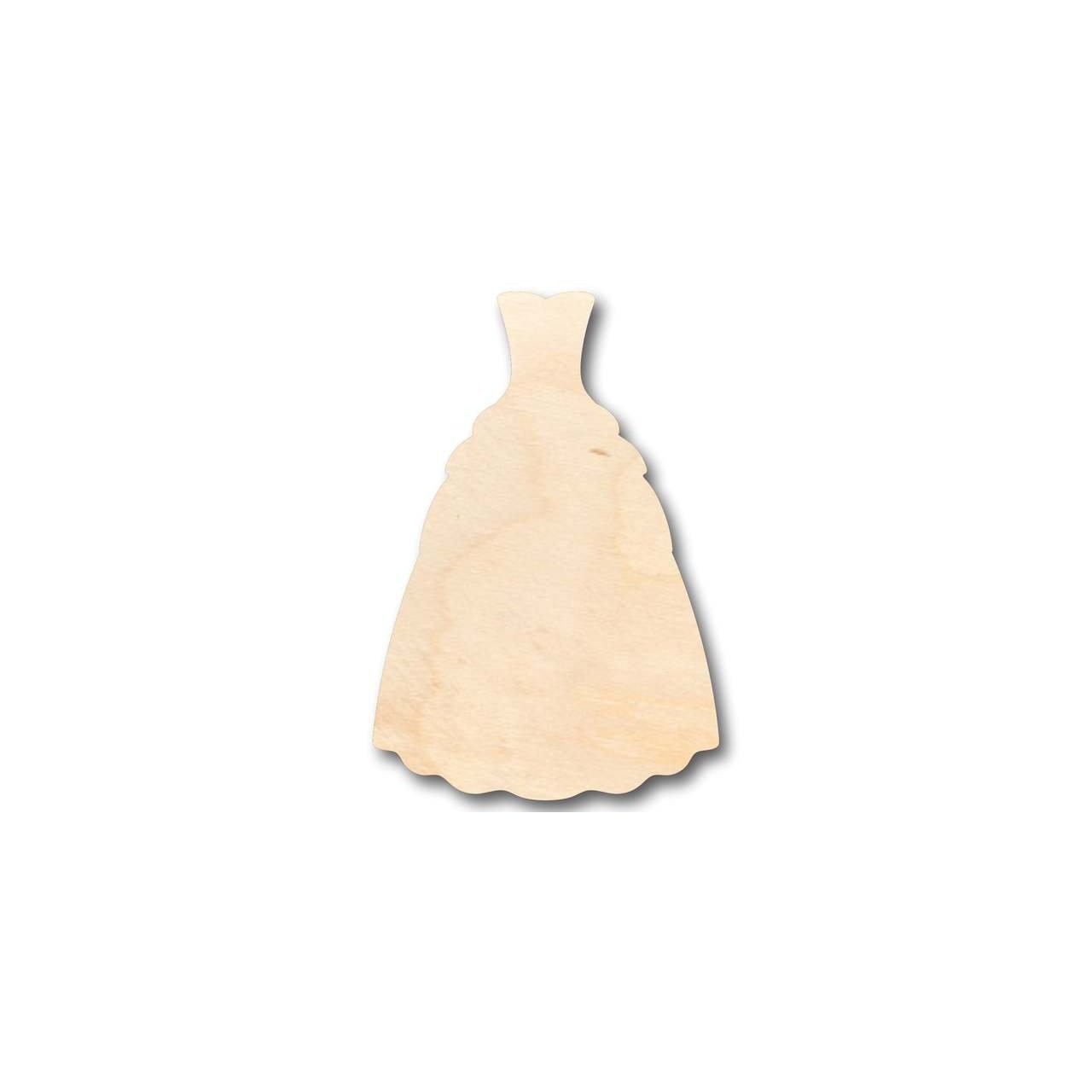 Unfinished Wood Bride Gown Shape - Wedding - Craft - up to 46" DIY