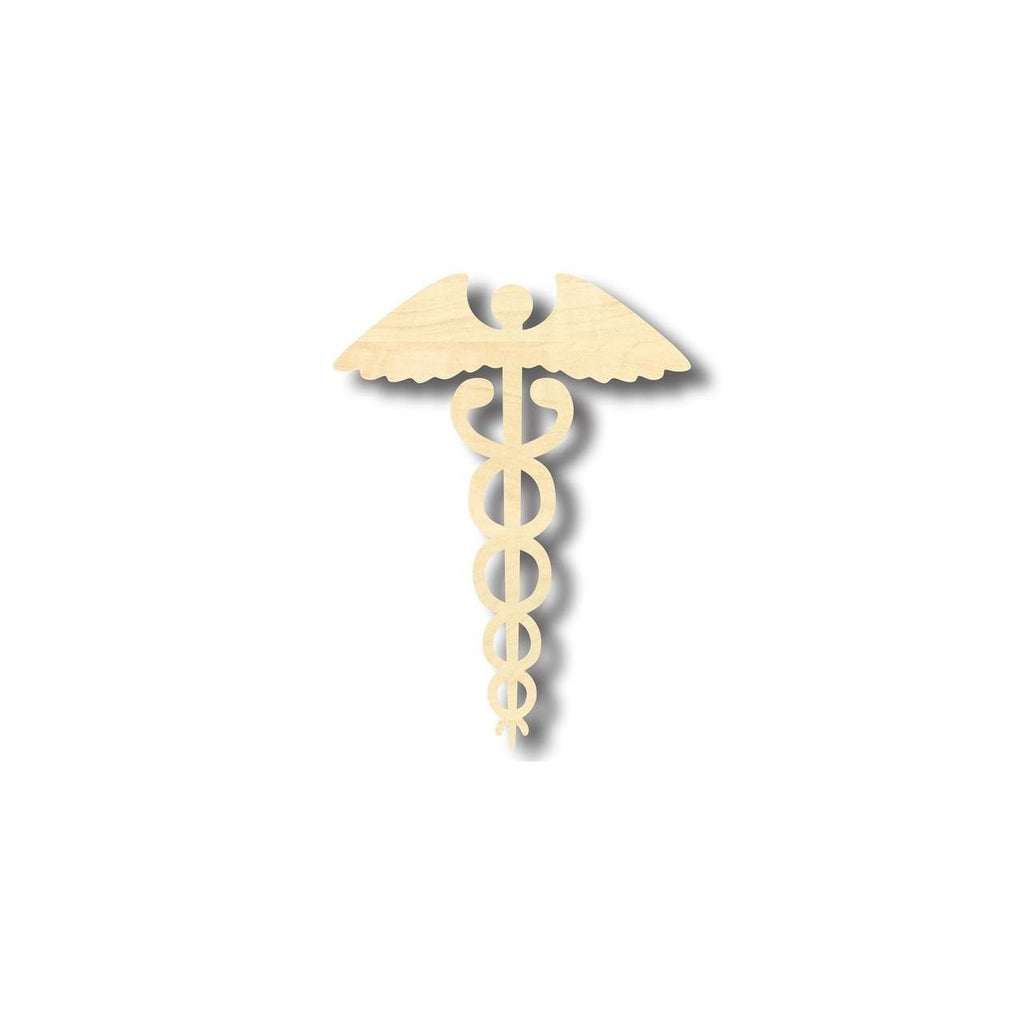 Unfinished Wood Caduceus Shape - Medicine - Craft- up to 46" DIY