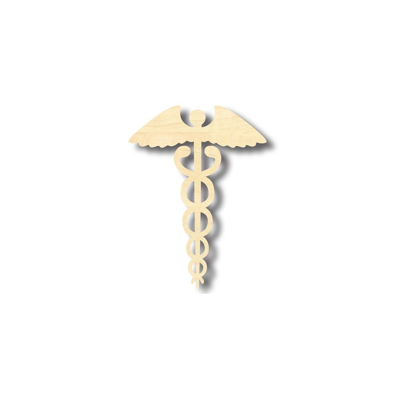 Unfinished Wood Caduceus Shape - Medicine - Craft- up to 46" DIY