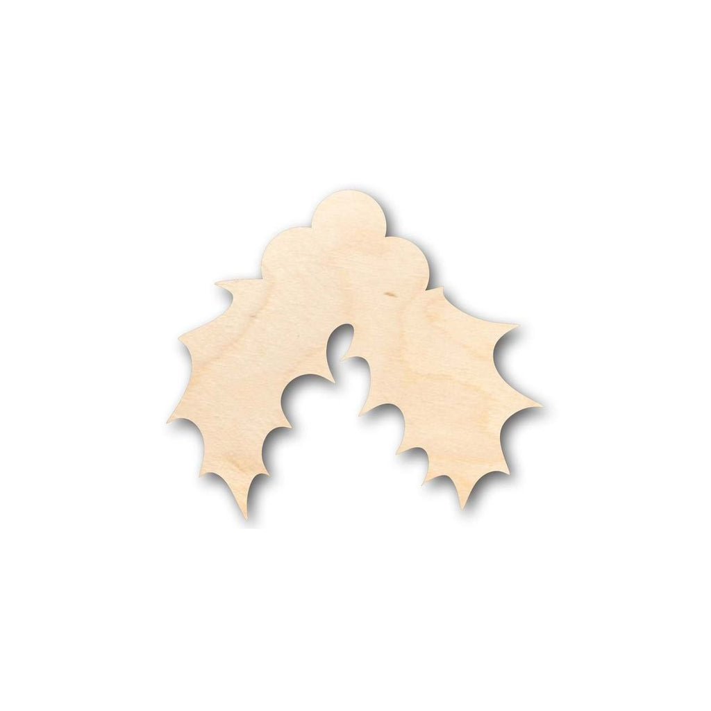 Unfinished Wood Christmas Holly Shape - Craft - up to 46" DIY