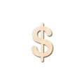 Unfinished Wood Dollar Sign Shape - Craft - up to 46" DIY