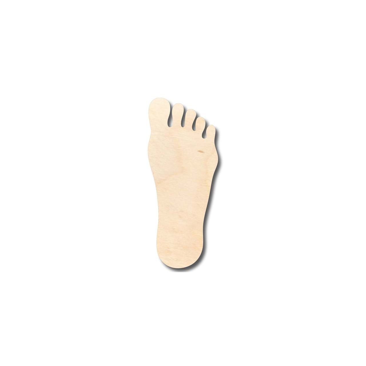 Unfinished Wood Foot Shape - Craft- up to 46" DIY