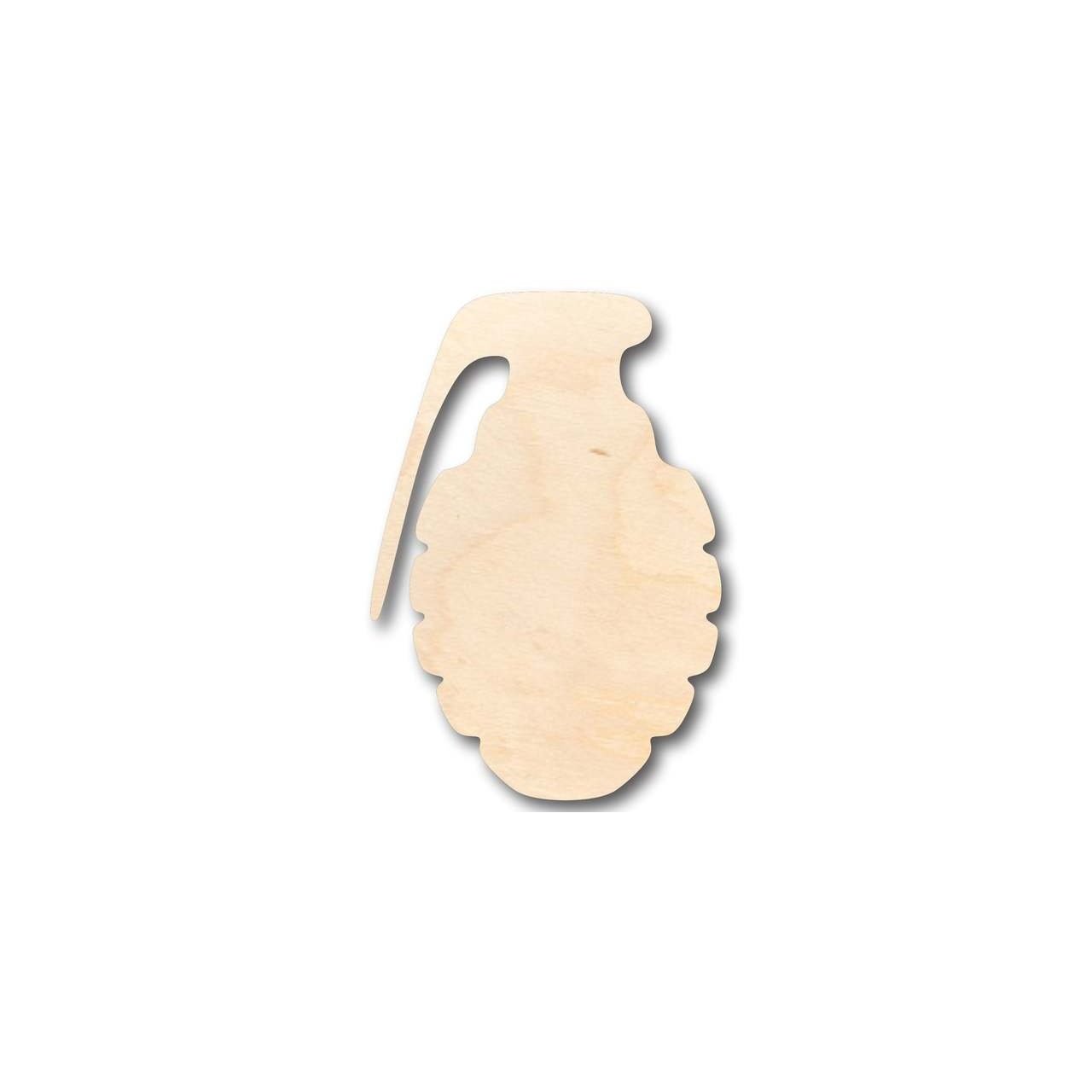 Unfinished Wood Grenade Shape - Military - Craft - up to 46" DIY