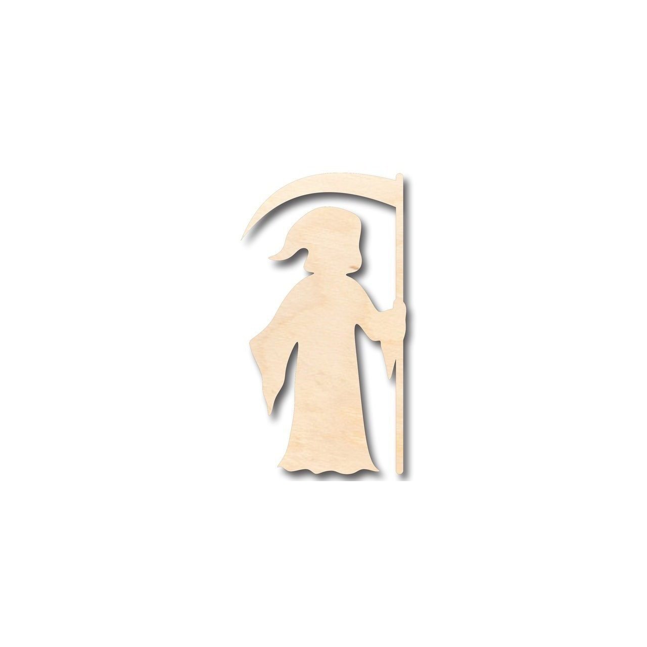 Unfinished Wood Grim Reaper Shape - Death - Craft - up to 46" DIY