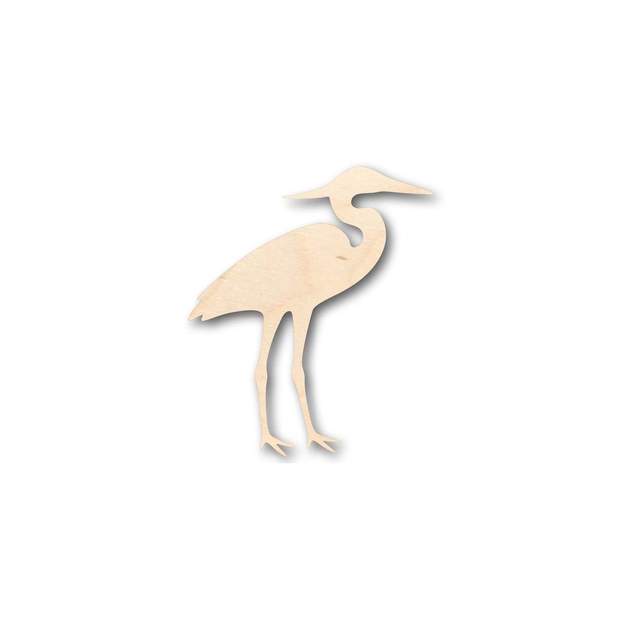 Unfinished Wood Heron Shape - Bird - Wildlife - Craft - up to 46" DIY