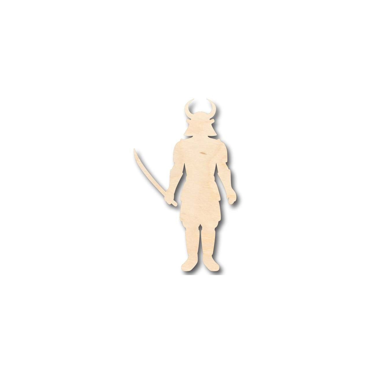 Unfinished Wood Japanese Samurai Shape - Warrior - Craft - up to 46" DIY