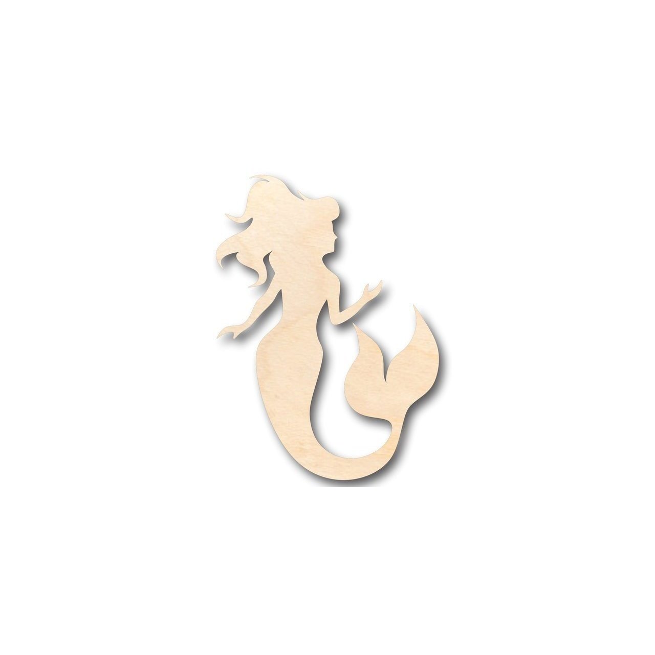 Unfinished Wood Mermaid Shape - Ocean - Craft - up to 46" DIY