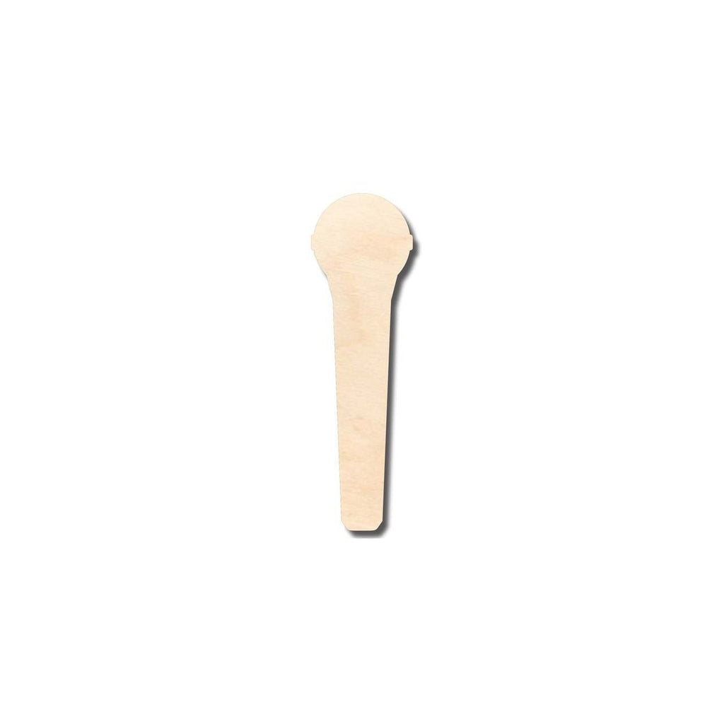 Unfinished Wood Microphone Shape - Craft - up to 46" DIY