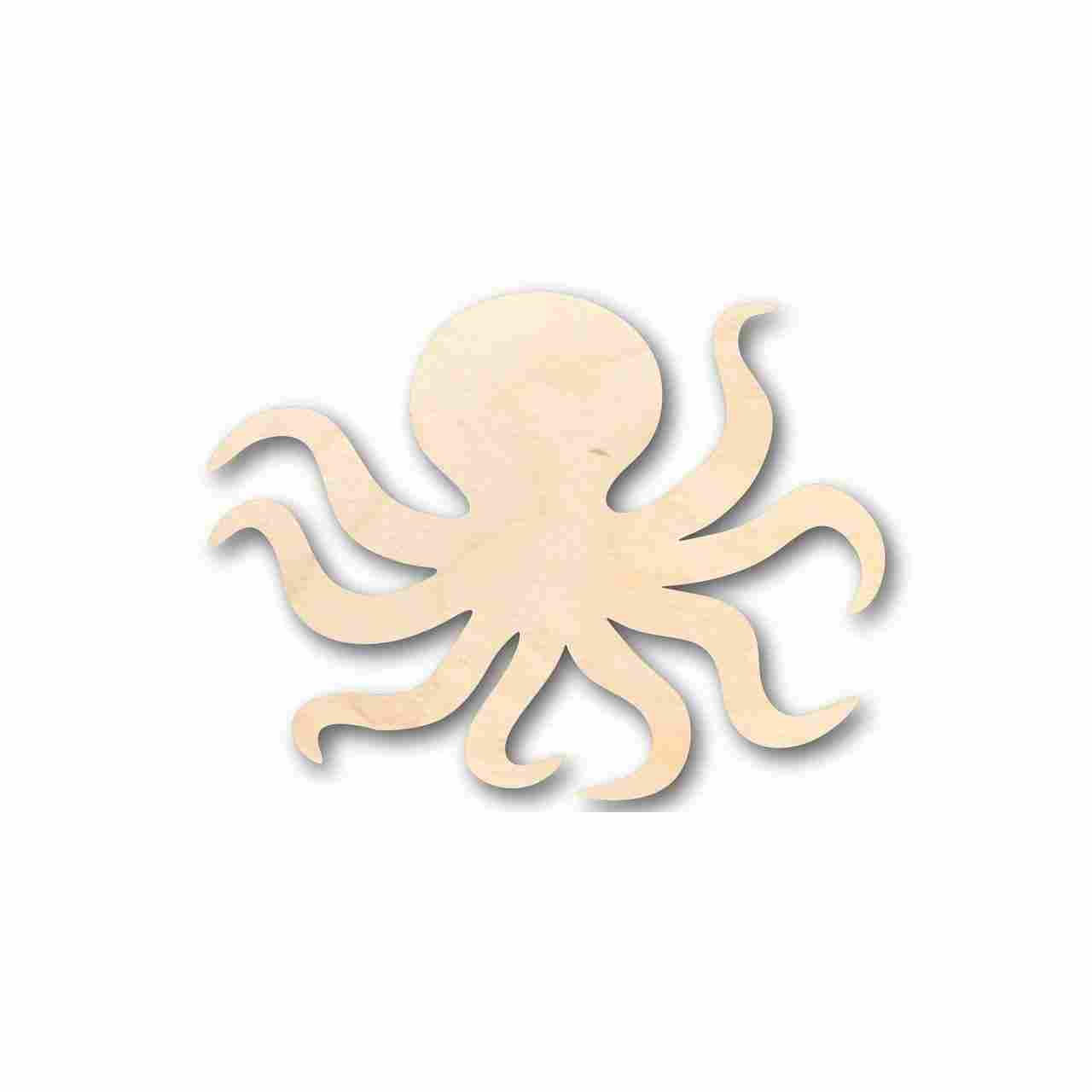 Unfinished Wood Octopus Shape - Ocean - Craft - up to 46" DIY