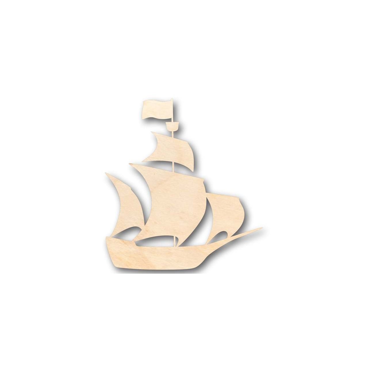 Unfinished Wood Pirate Ship Shape - Pirates - Craft - up to 46" DIY