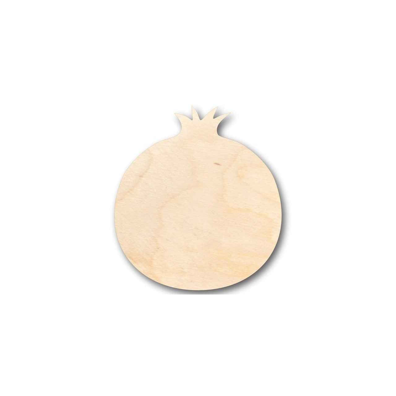 Unfinished Wood Pomegranate Shape - Fruit - Craft - up to 46" DIY