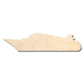 Unfinished Wood Ship Shape - Craft - up to 46" DIY