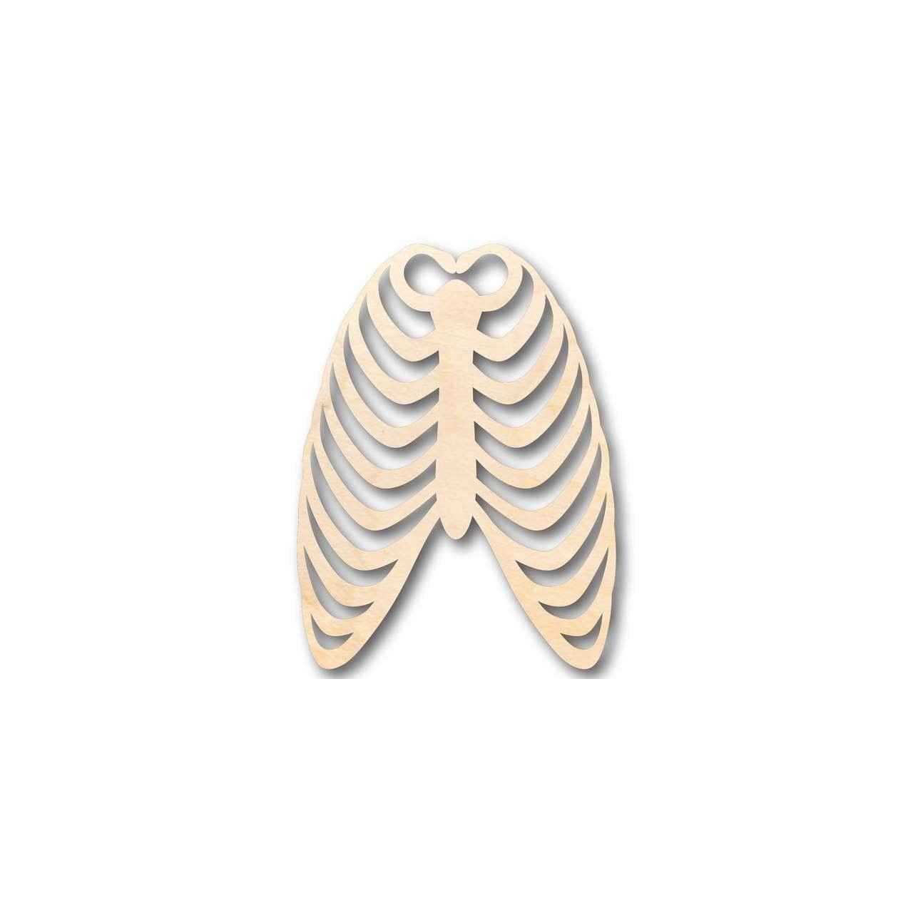 Unfinished Wood Skeleton Rib Cage Shape - Craft - up to 46" DIY