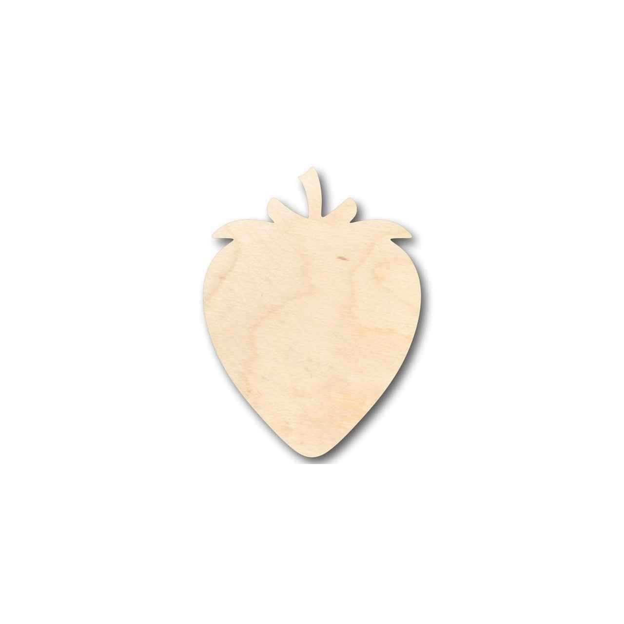 Unfinished Wood Strawberry Shape - Fruit - Craft - up to 46" DIY