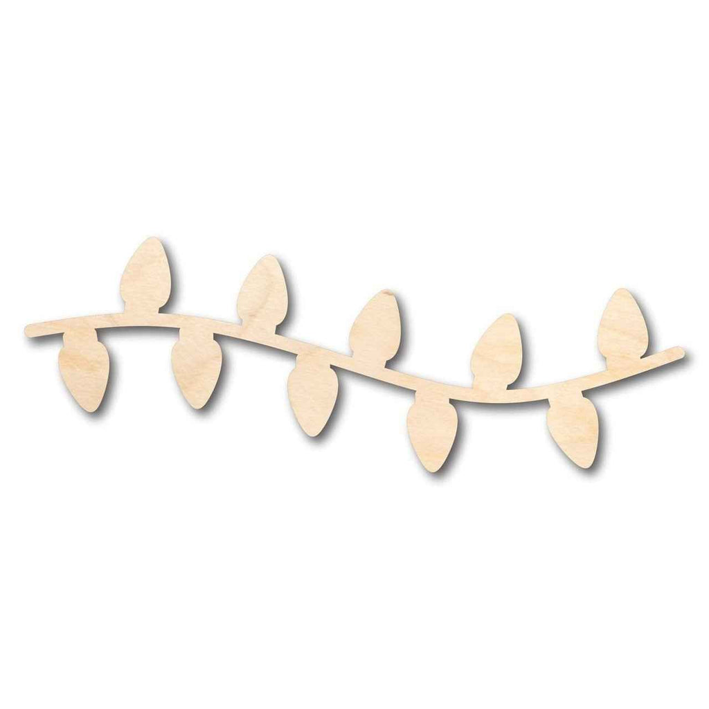 Unfinished Wood String of Lights Shape - Christmas - Craft - up to 46" DIY