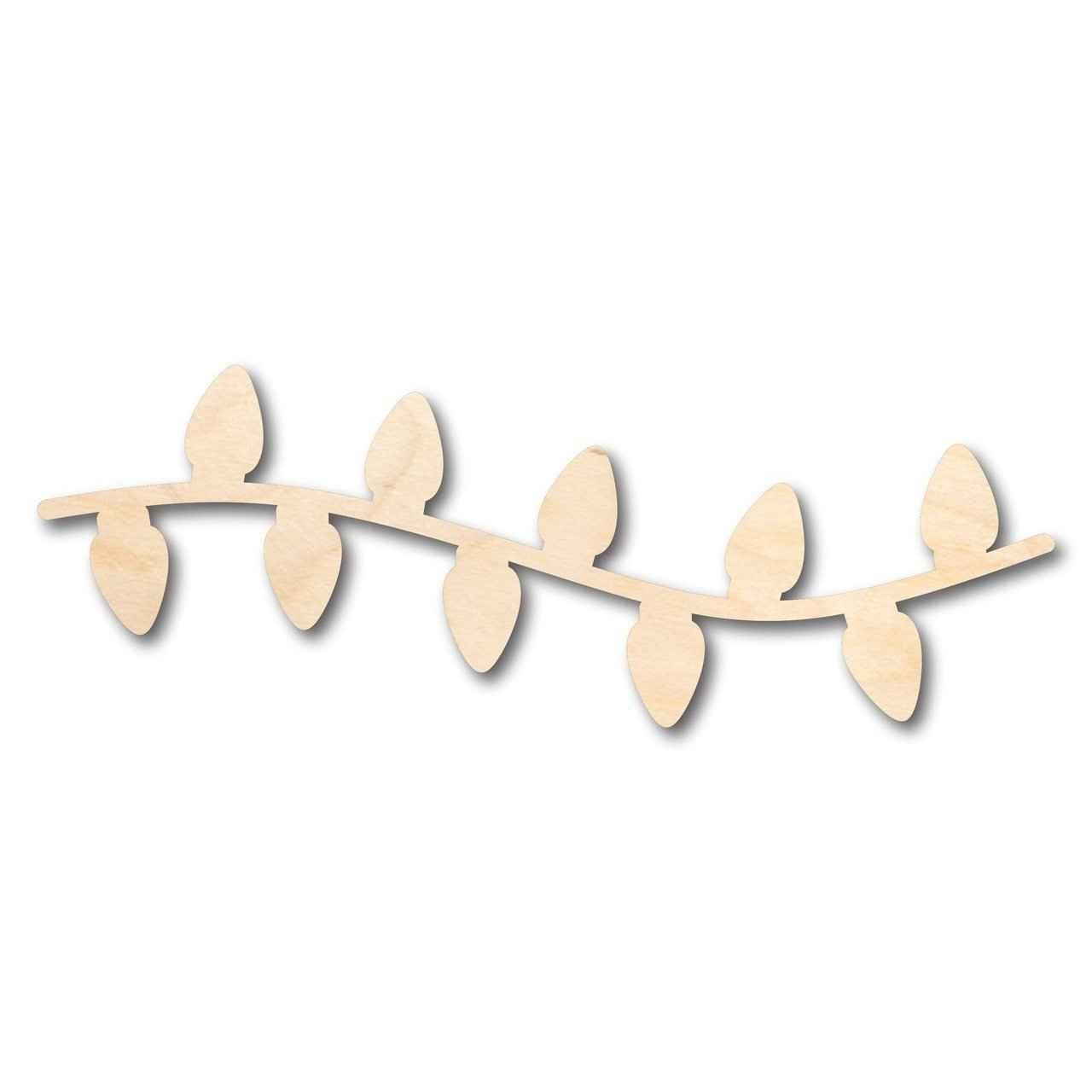 Unfinished Wood String of Lights Shape - Christmas - Craft - up to 46" DIY