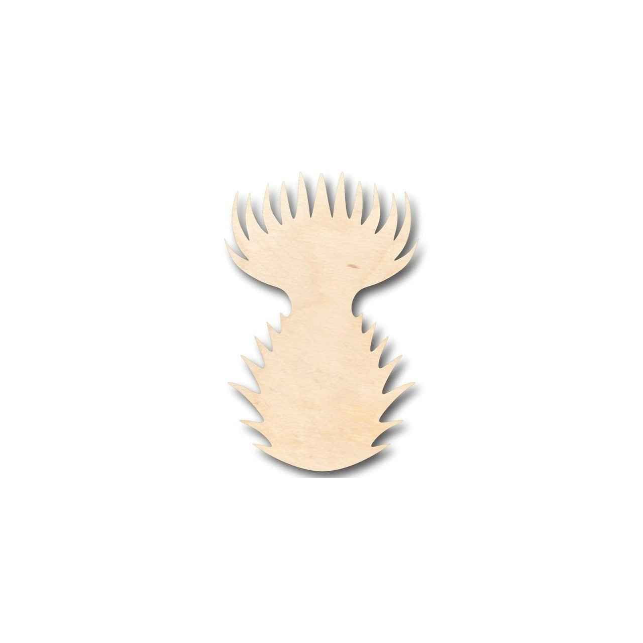 Unfinished Wood Thistle Shape - Spring - Flower - Craft - up to 46" DIY