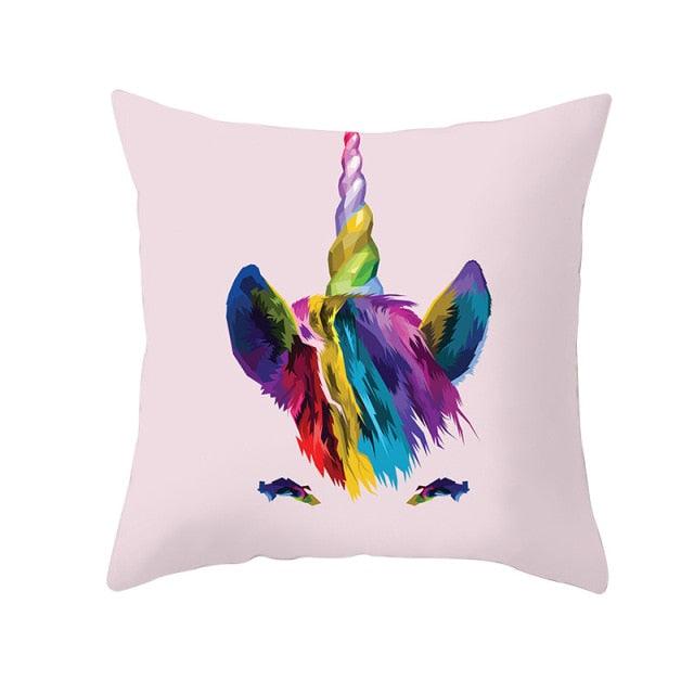 Unicorn Cushion Cover Party Decoration Unicorn Birthday Decor Pillow Covers Cute Girls Pillow Cushion Cover Princess Decoration For Home Pillow Case Party Decor