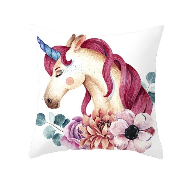 Unicorn Cushion Cover Party Decoration Unicorn Birthday Decor Pillow Covers Cute Girls Pillow Cushion Cover Princess Decoration For Home Pillow Case Party Decor